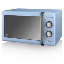 Swan Retro 900w Manual Microwave - Blue